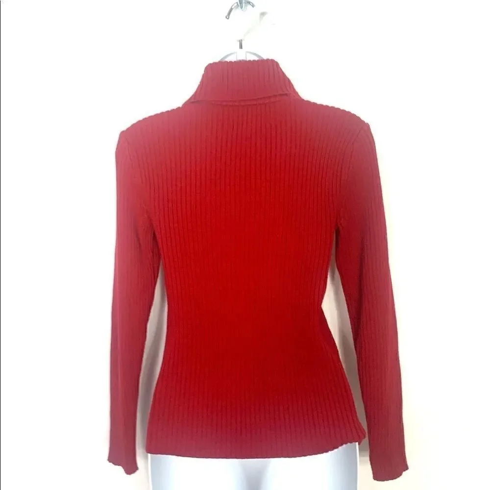 Vintage Ralph Lauren Black Label Red Holiday Cotton Sweater